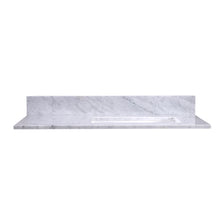 Load image into Gallery viewer, 36&quot; Carrara Marble Vanity Top - Single Rectangle Sink, Right T36R04