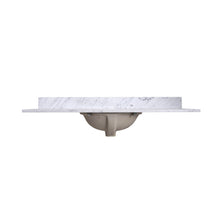 Load image into Gallery viewer, 48&quot; Carrara Marble Vanity Top with Central Oval Sink T48C03_4