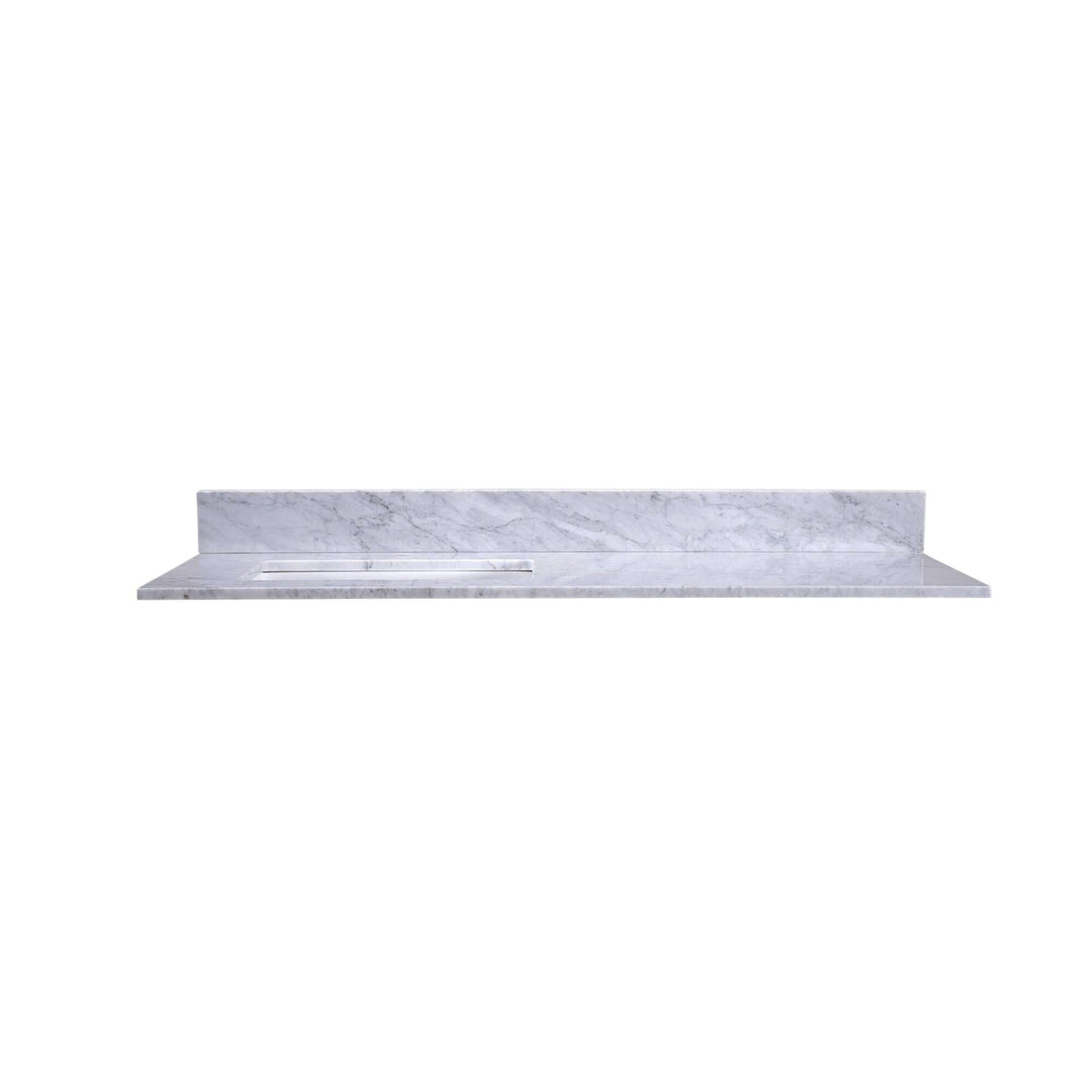 48-Inch Carrara Marble Vanity with Left Sink - Modern Undermount - T48L04
