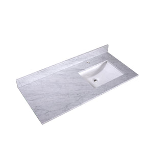 48-Inch Right Sink Marble Vanity - Single Faucet Design T48R04