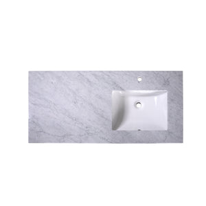 48-Inch Right Sink Marble Vanity - Single Faucet Design T48R04