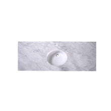 Load image into Gallery viewer, 60&quot; Carrara Marble Top Vanity with Oval Sink - Modern Elegance - T60C06