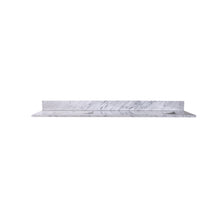 Load image into Gallery viewer, 60-Inch Carrara Marble Vanity Top with Dual Rectangular Sinks - T60D04