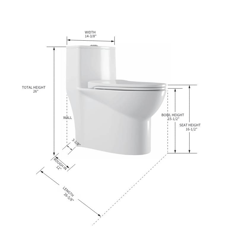 Blossom Compact T9 02  One-Piece Toilet – Dual Flush, Self-Cleaning, Easy Installation