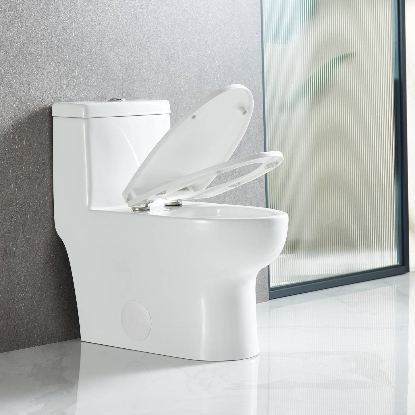 One-Piece Toilet – Dual Flush, Self-Cleaning, and Easy Installation - T9 01, open