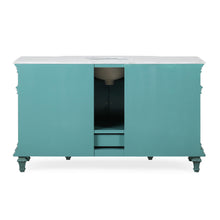 Load image into Gallery viewer, Silkroad Exclusive Traditional 60&quot; Single Sink Vanity, Carrara Marble, Green or White