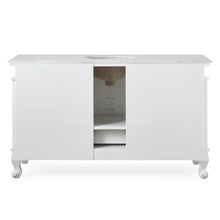 Load image into Gallery viewer, Silkroad Exclusive Traditional 60&quot; Single Sink Vanity, Carrara Marble, Vintage Green or White