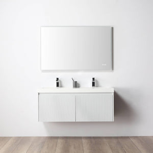 Blossom Positano 48" Floating Double Sink Bathroom Vanity, White