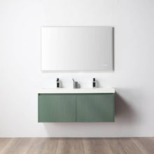 Load image into Gallery viewer, Blossom Positano 48&quot; Floating Double Sink Bathroom Vanity, Green