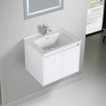 Load image into Gallery viewer, Blossom Bern 24″ Vanity with Ceramic Basin - Sleek Eco-Friendly Design in Glossy White, side