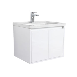 Blossom Bern 24″ Vanity with Ceramic Basin - Sleek Eco-Friendly Design in Glossy White, no background