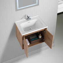 Load image into Gallery viewer, Blossom Bern 24″ Vanity with Ceramic Basin - Sleek Eco-Friendly Design in Classic Oak, open