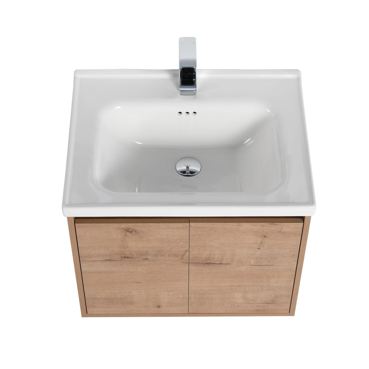 Blossom Bern 24″ Vanity with Ceramic Basin - Sleek Eco-Friendly Design in Classic Oak, up view