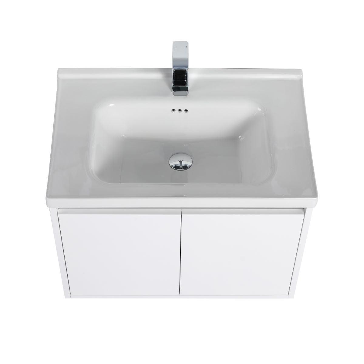 Blossom Bern 28″ Vanity with Ceramic Basin - Modern Minimalist Design in Glossy White, up