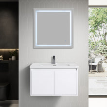 Load image into Gallery viewer, Blossom Bern 32″ Vanity with Ceramic Basin - Eco-Friendly Minimalism in Glossy White, front