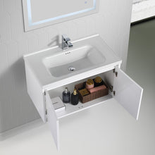 Load image into Gallery viewer, Blossom Bern 32″ Vanity with Ceramic Basin - Eco-Friendly Minimalism in Glossy White, open