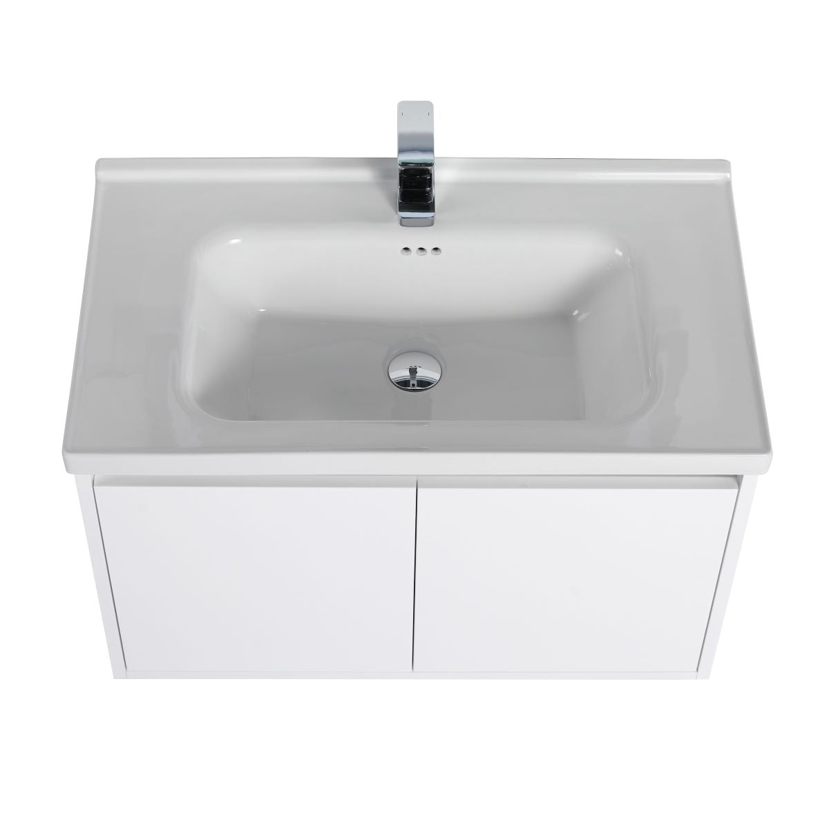 Blossom Bern 32″ Vanity with Ceramic Basin - Eco-Friendly Minimalism in Glossy White, up