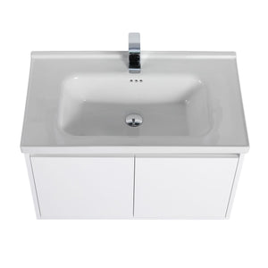 Blossom Bern 32″ Vanity with Ceramic Basin - Eco-Friendly Minimalism in Glossy White, up