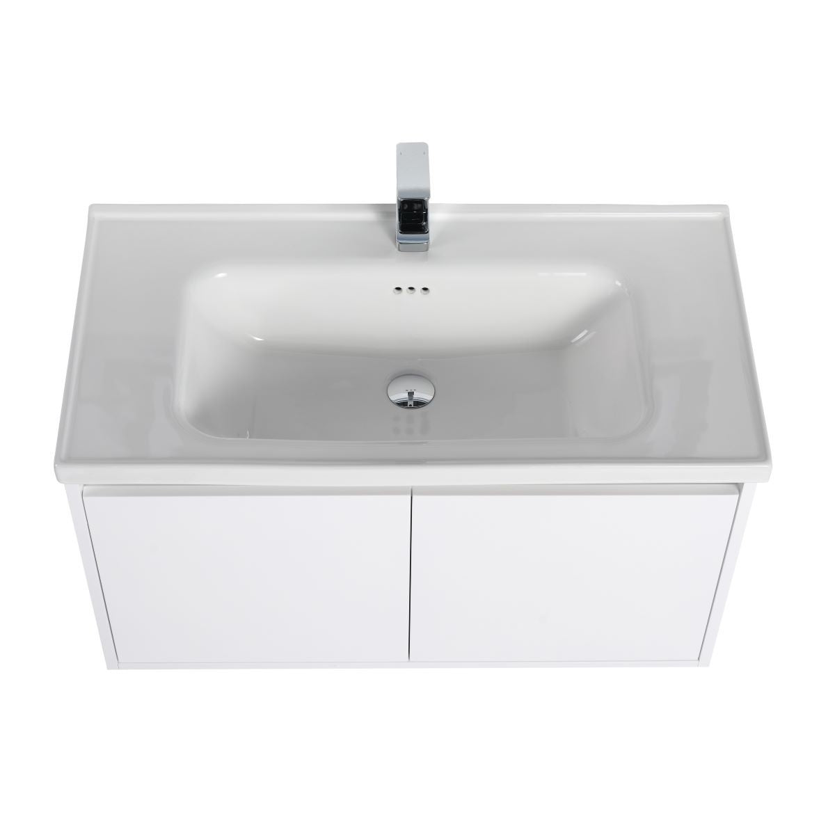 Blossom Bern 36″ Vanity with Ceramic Basin - Eco-Friendly Minimalist Design in Glossy White, up