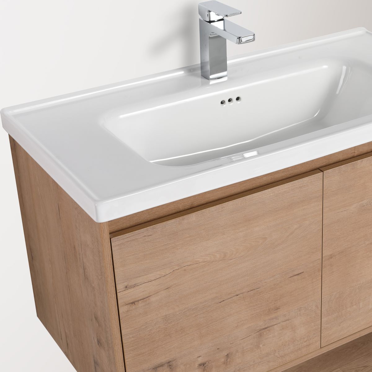 Blossom Bern 36″ Vanity with Ceramic Basin - Eco-Friendly Minimalist Design in Classic Oak, side