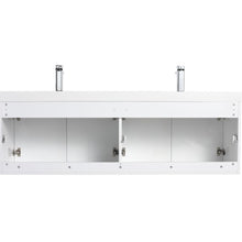 Load image into Gallery viewer, Bern 60″ Double Vanity - Spacious Minimalist Design in Glossy White,   back