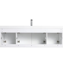 Load image into Gallery viewer, Bern 60″ Single Vanity - Spacious Minimalist Design in Glossy White, Back