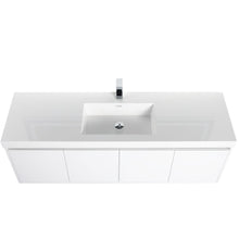 Load image into Gallery viewer, Bern 60″ Single Vanity - Spacious Minimalist Design in Glossy White, up view