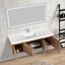 Load image into Gallery viewer, Bern 60″ Single Vanity - Spacious Minimalist Design in Classic Oak, open