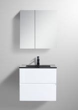 Load image into Gallery viewer, Blossom Assisi 24&quot; White Vanity - Eco-Friendly Minimalism with Soft-Closing Drawers, Black Basin, Front