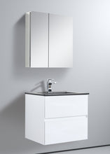 Load image into Gallery viewer, Blossom Assisi 24&quot; White Vanity - Eco-Friendly Minimalism with Soft-Closing Drawers, Black Basin, side