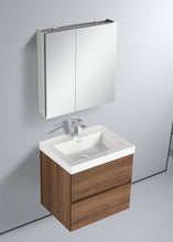 Load image into Gallery viewer,  Blossom Assisi 24&quot; Brown Walnut Vanity - Eco-Friendly Minimalism with Soft-Closing Drawers, Acrylic Basin,  side