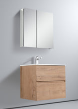 Load image into Gallery viewer,  Blossom Assisi 24&quot; Classic Oak Vanity - Eco-Friendly Minimalism with Soft-Closing Drawers, Ceramic Basin, side 1