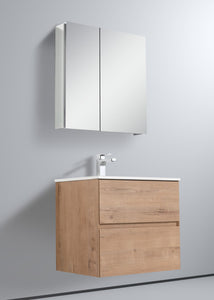  Blossom Assisi 24" Classic Oak Vanity - Eco-Friendly Minimalism with Soft-Closing Drawers, Ceramic Basin, side 1