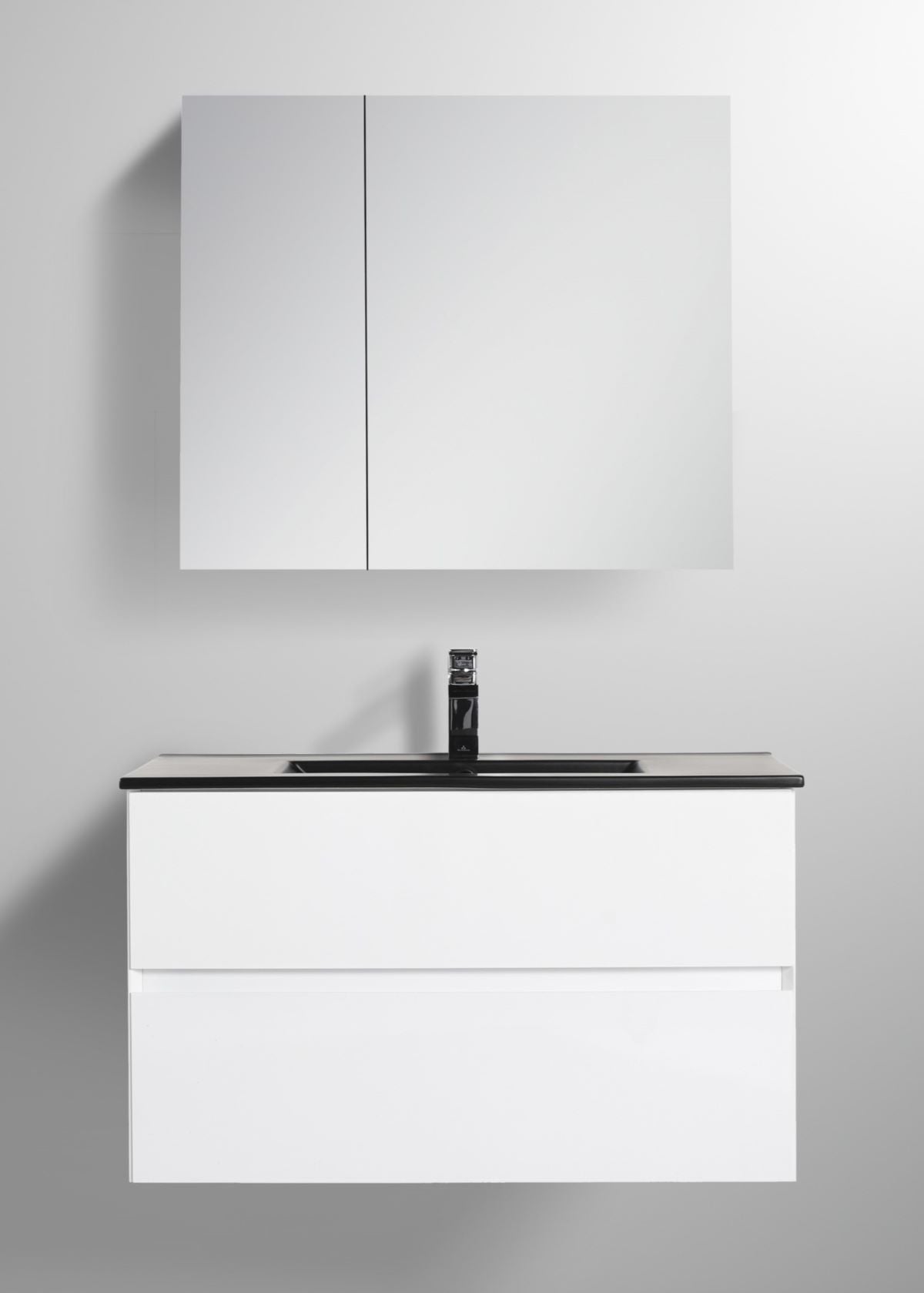 Blossom Assisi 36" Glossy White Vanity - Eco-Friendly European Minimalism with Soft-Closing Drawers, front