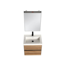 Load image into Gallery viewer, Blossom Annecy 24&quot; Wall-Hung Vanity - Modern Minimalist Design with Soft-Closing Drawers in Dark Walnut and Maple