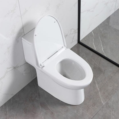 Blossom T9 03 Sleek One-Piece Toilet with Dual-Mode Flushing,  up open