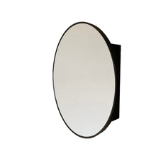 Load image into Gallery viewer, Bellaterra 26 in Round Metal Frame Medicine Cabinet in Meta Black 8820-MC-MB