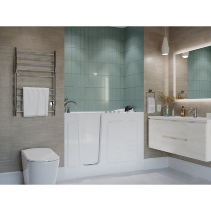 ANZZI 53 - 60 in. x 26 in. Air and Whirlpool Jetted Walk-in Tub