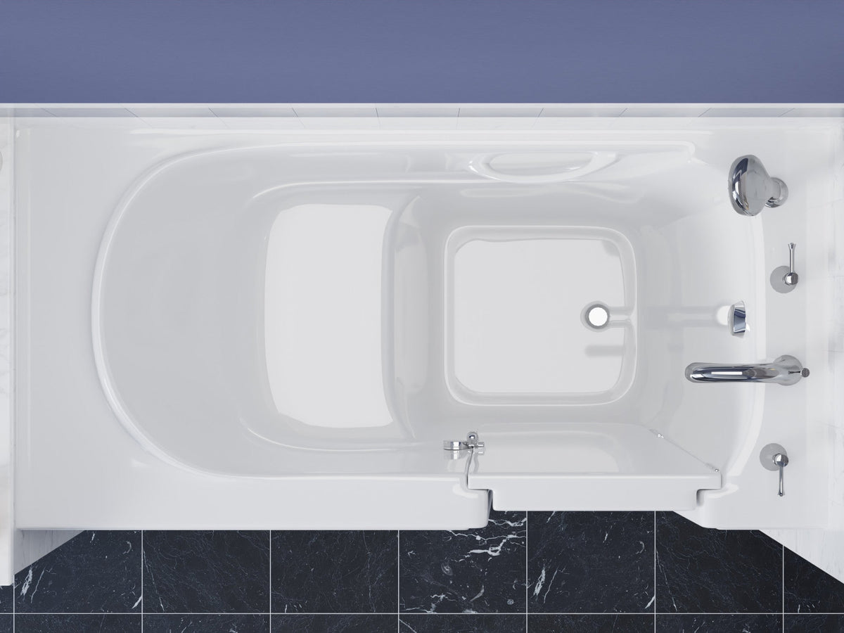 30 in. x 60 in. Right Drain Quick Fill Walk-In Soaking Tub in White — view 6