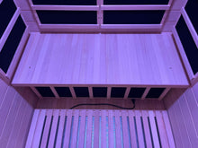 Load image into Gallery viewer, Inside SteamSpa 2-Person Hemlock Wooden Indoor Infrared Sauna SC-SS0008-2P  bench