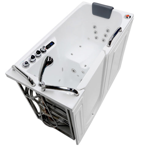 27 in. x 53 in. Right Drain Walk-In Whirlpool and Air Tub with Total Spa Suite in White