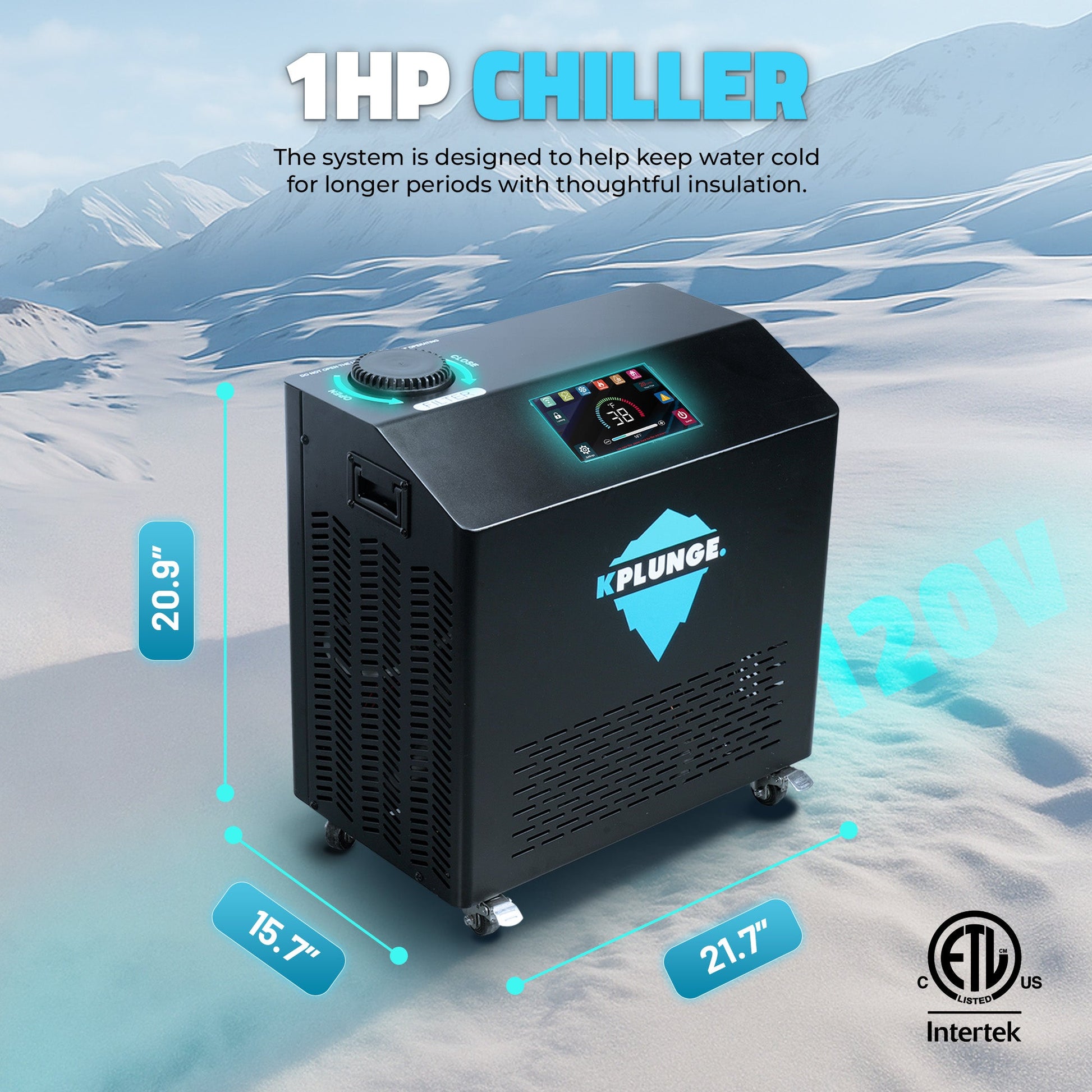  1 HP Chiller and Heater in Gray, sizes