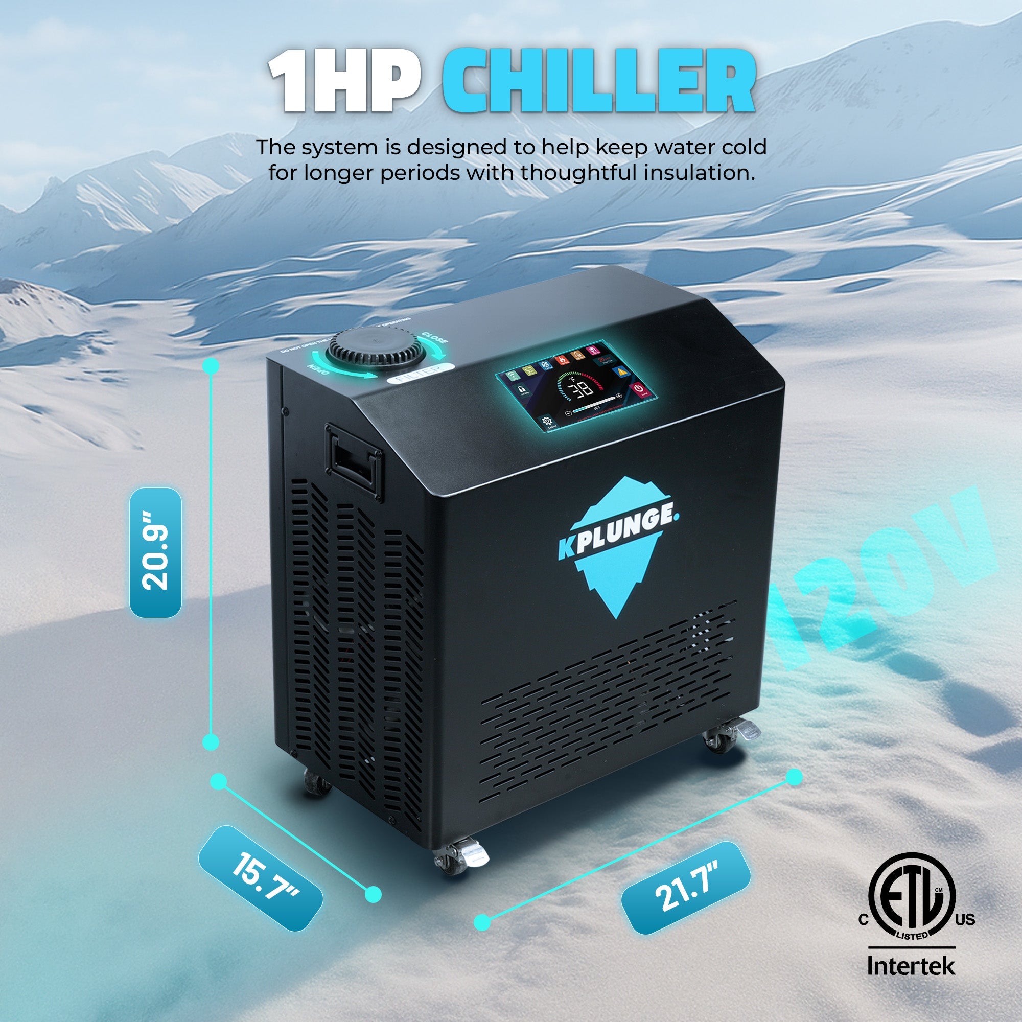  1 HP Chiller and Heater in Gray, sizes