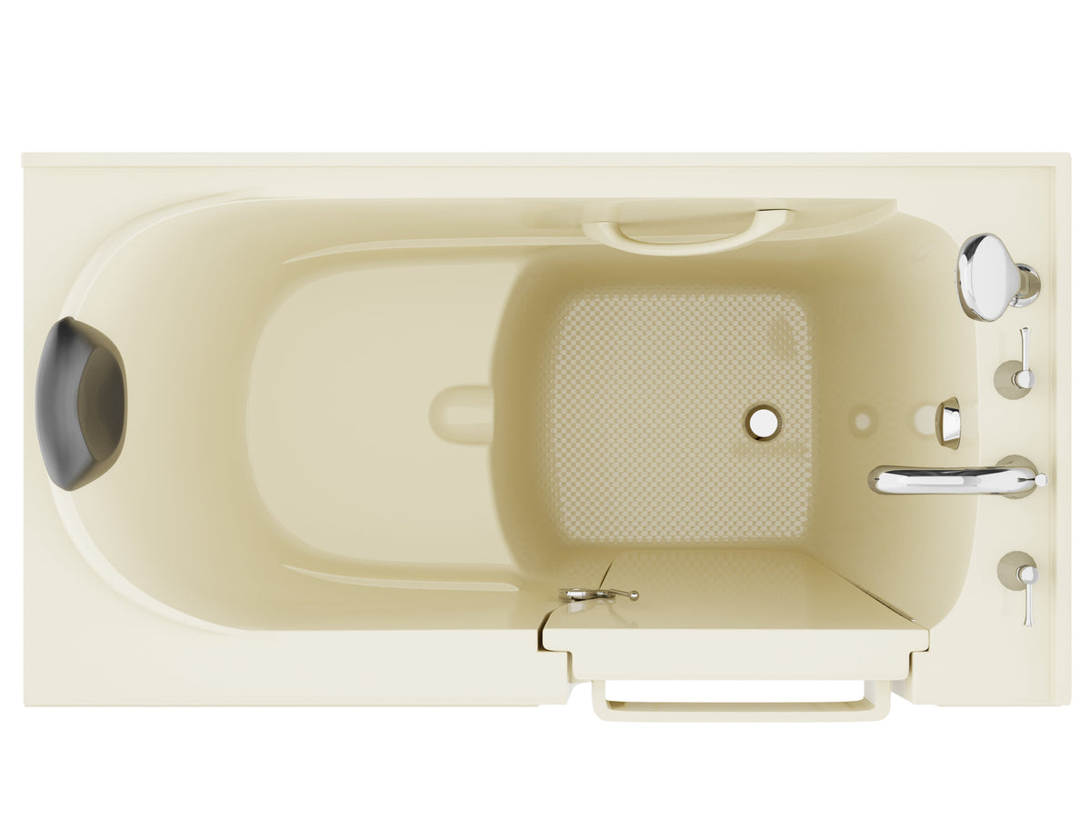 AZ2853RBS-CP walk-in tub - top view in biscuit