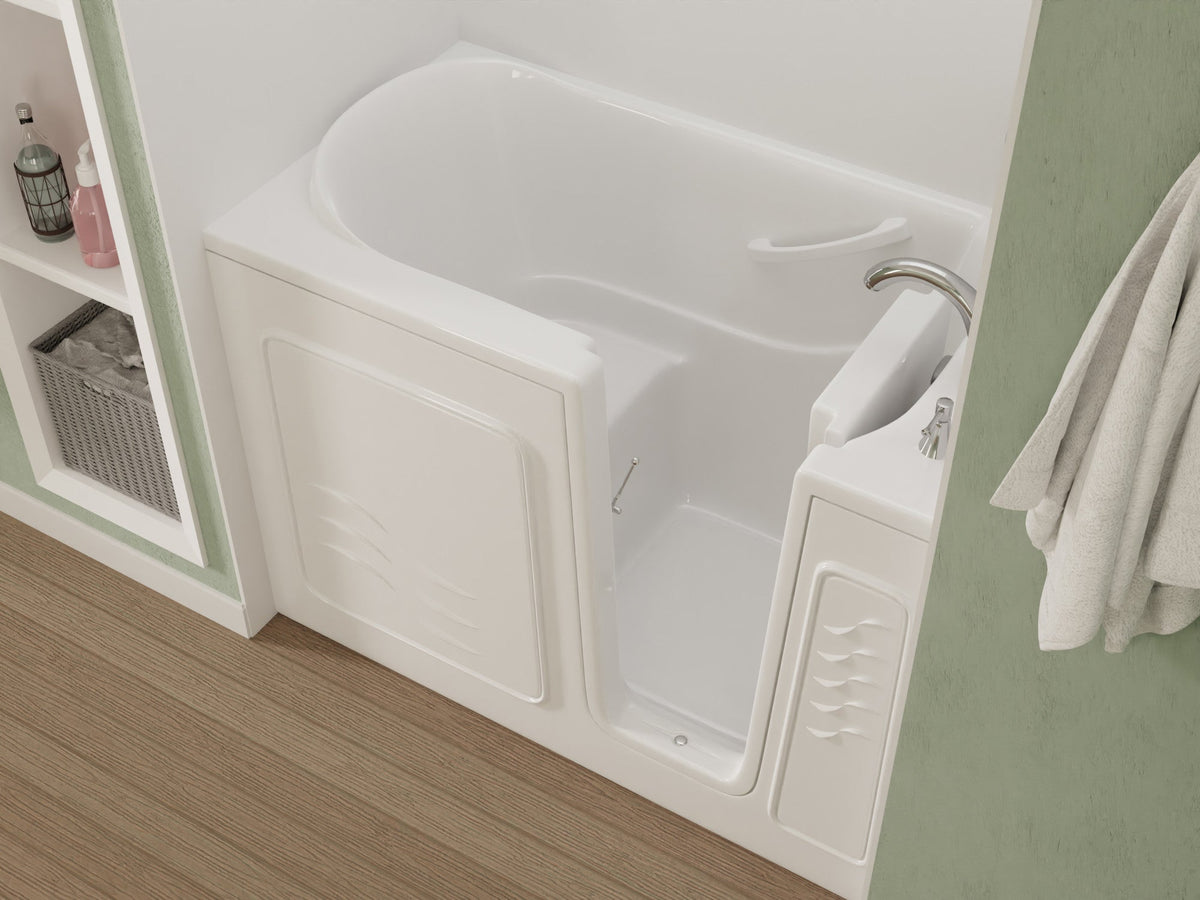 30 in. x 53 in. Right Drain Quick Fill Walk-In Soaking Tub in White — view 4