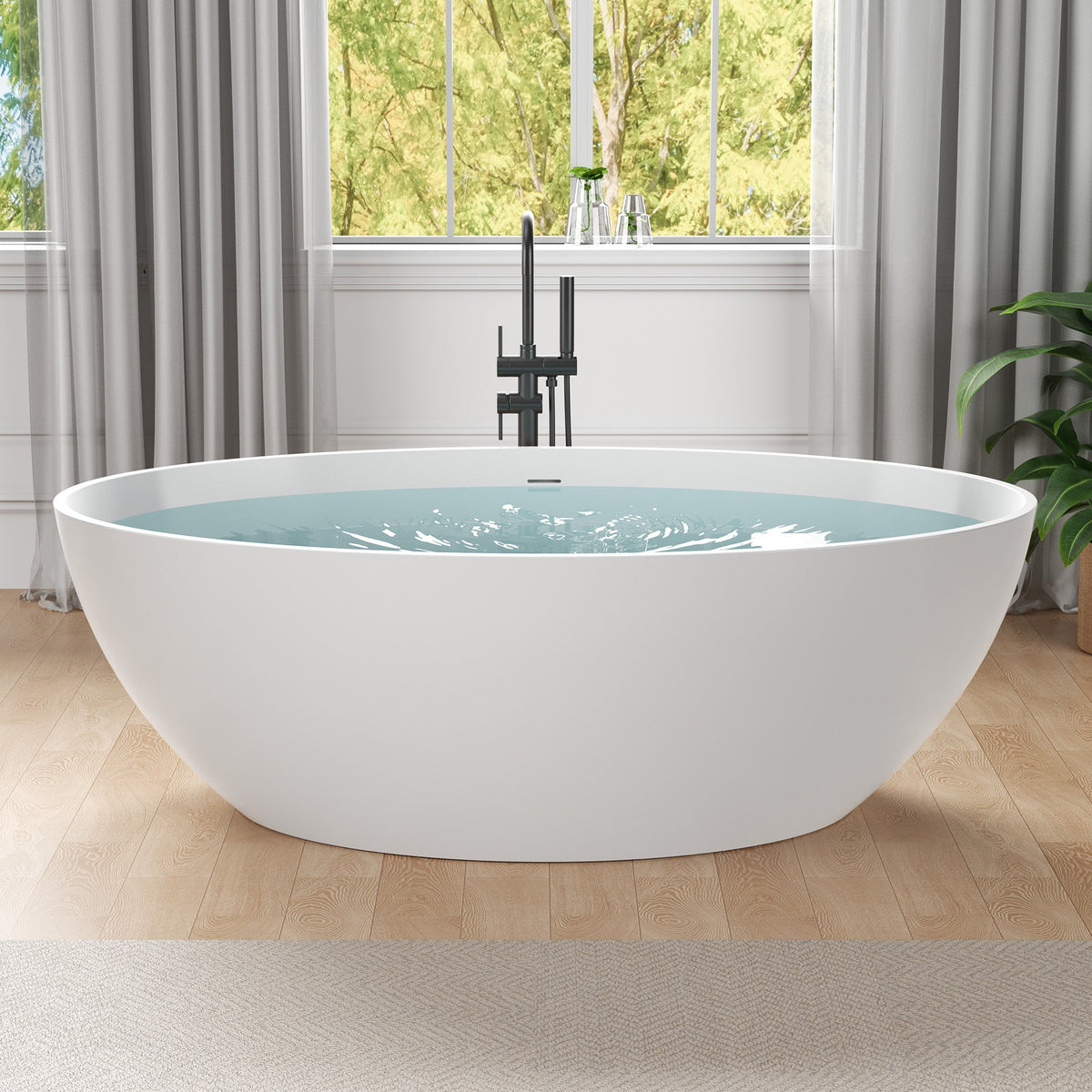FT-AZ510 freestanding bathtub - bathroom lifestyle view