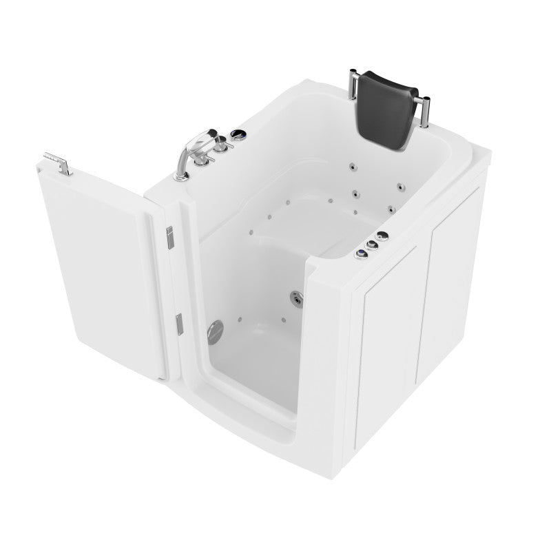 Coupe Series 32 in. x 38 in. Left Swinging Door Walk-In Whirlpool and Air Tub with Left Swinging Door in White