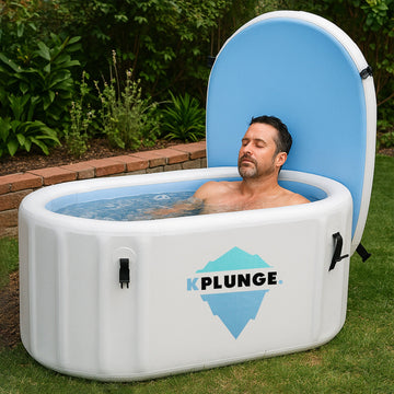 Kodiak 59" 1-Person Inflatable Cold Plunge & Hot Tub with PVC Insulated Lid in Gray