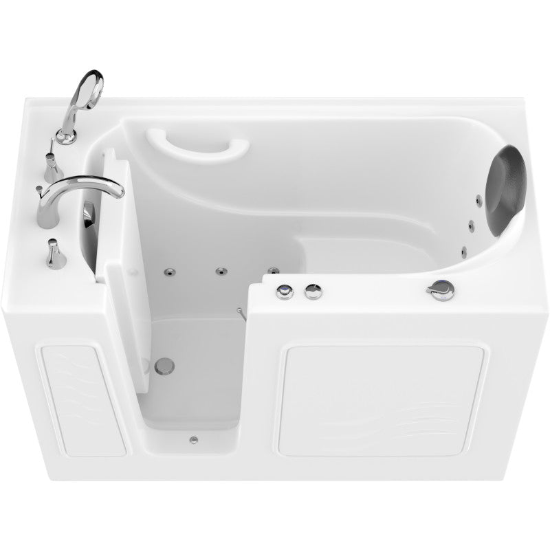 53 - 60 in. x 26 in. Left Drain Whirlpool Jetted Walk-in Tub in White — primary view