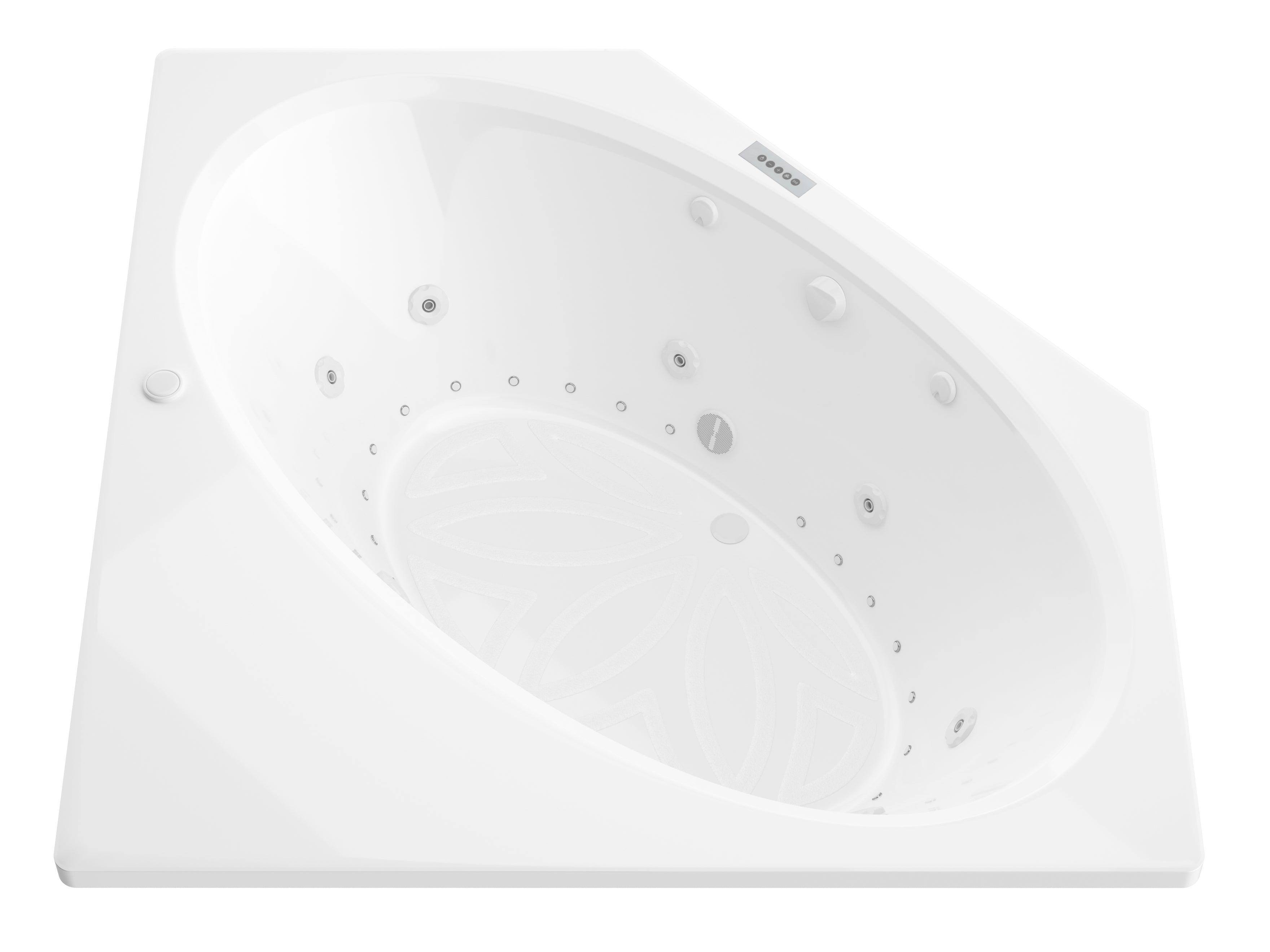 Atlantis Whirlpools Venus 60 x 60 Corner Whirlpool Jetted Bathtub